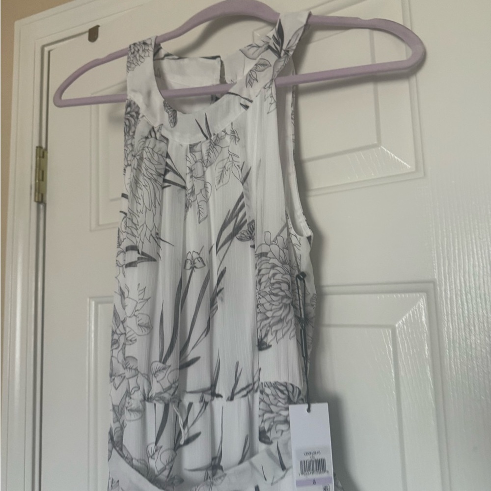 Calvin Klein Monochrome Floral Dress - Picture 4 of 9